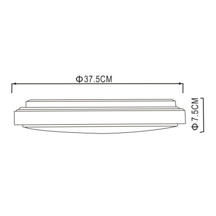 Globo - Plafón LED LED/24W/230V 3000/4000/6000K diá. 37,5 cm