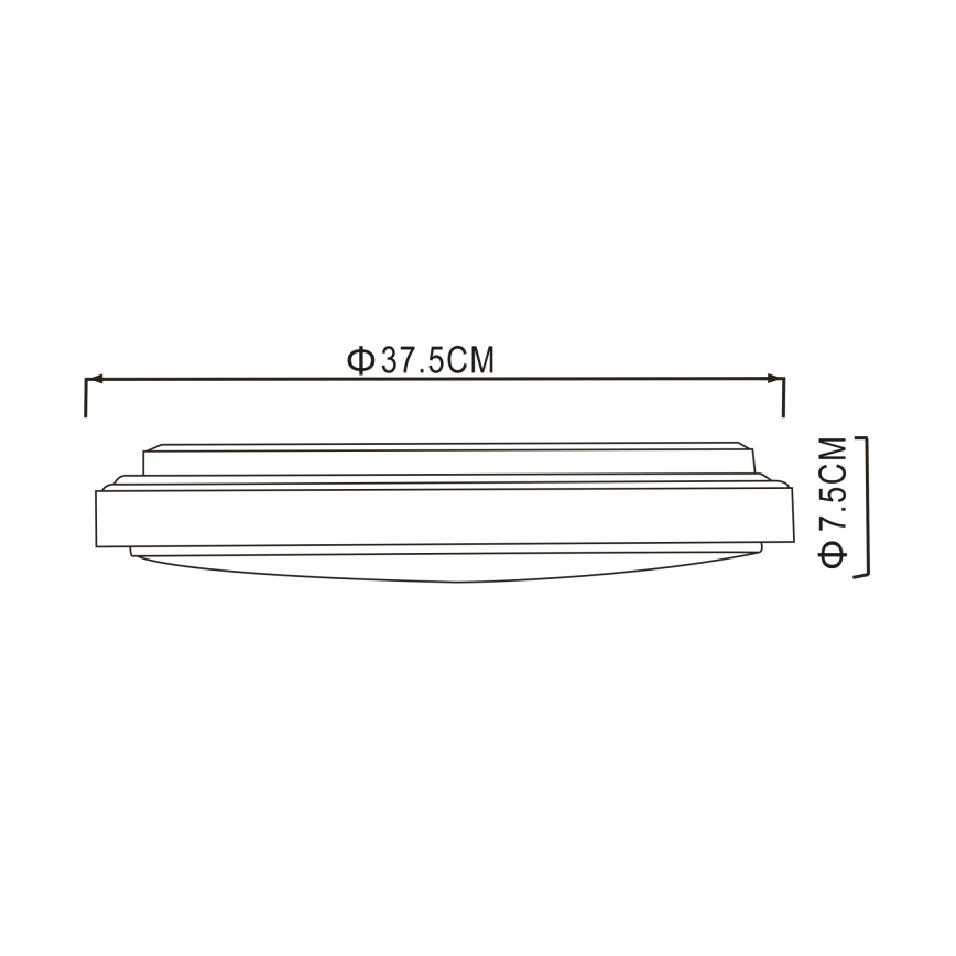 Globo - Plafón LED LED/24W/230V 3000/4000/6000K diá. 37,5 cm