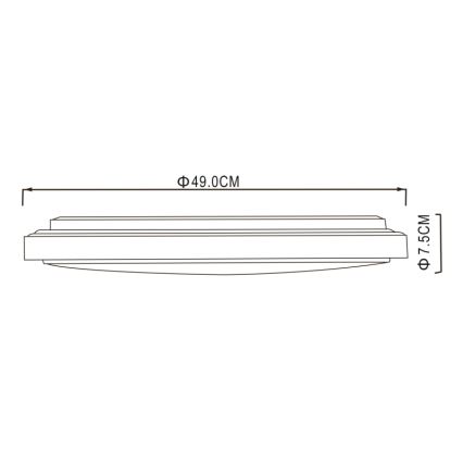Globo - Plafón LED LED/32W/230V 3000/4000/6000K diá. 49 cm