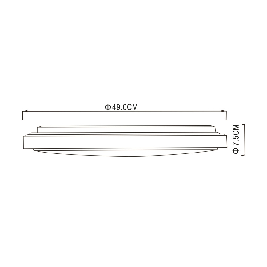 Globo - Plafón LED LED/32W/230V 3000/4000/6000K diá. 49 cm