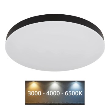 Globo - Plafón LED LED/50W/230V 3000K/4000K/6500K diá. 50 cm negro