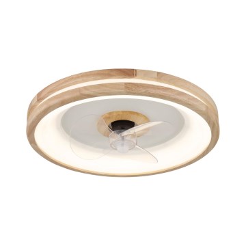 Globo - Plafón LED regulable con ventilador LED/30W/230V 2700-6500K marrón + control remoto