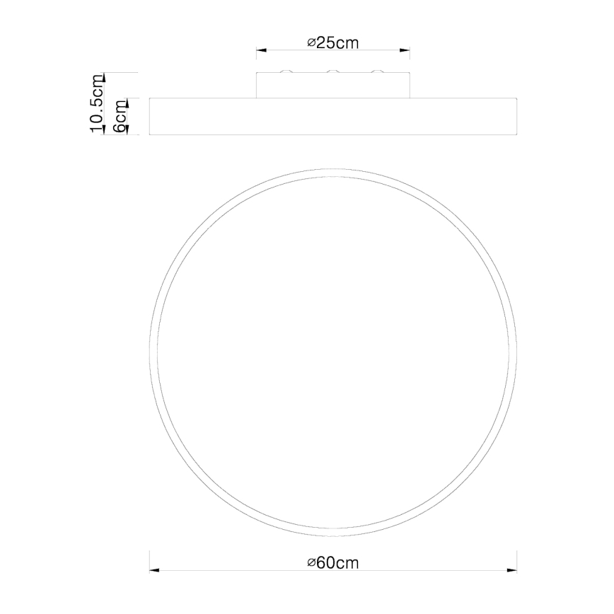Globo - Plafón LED regulable LED/48W/230V 3000-6000K + control remoto