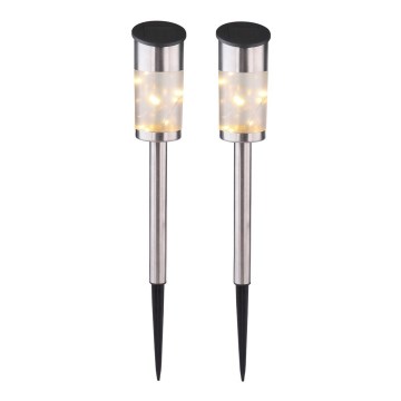 Globo - SET 2x Lámpara solar 10xLED/0,06W/1,2V IP44
