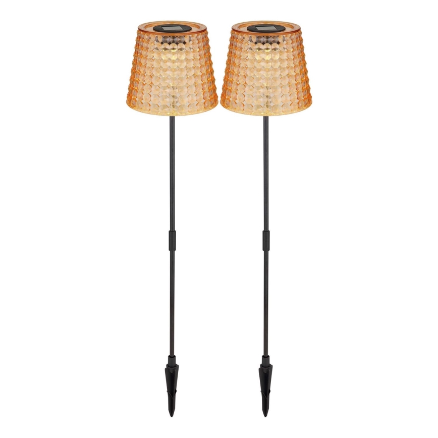 Globo - SET 2x Lámpara solar LED LED/0,06W/3V IP44 naranja