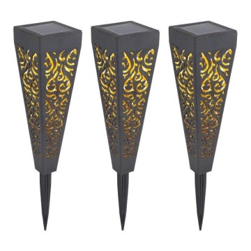 Globo - SET 3x Lámpara solar LED LED/0,1W/3V IP44