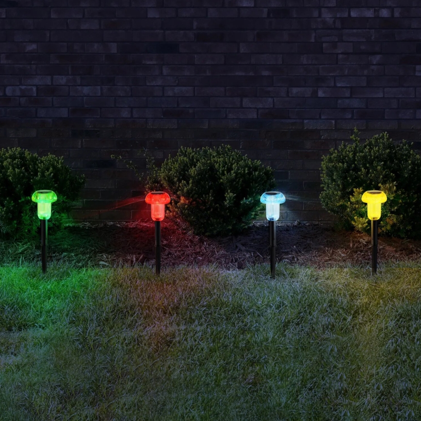 Globo - SET 4x Lámpara solar LED RGB LED/0,05W/3V IP44 150 mAh