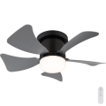 Globo - Ventilador de techo LED regulable LED/10W/230V 3000-6500K gris + control remoto