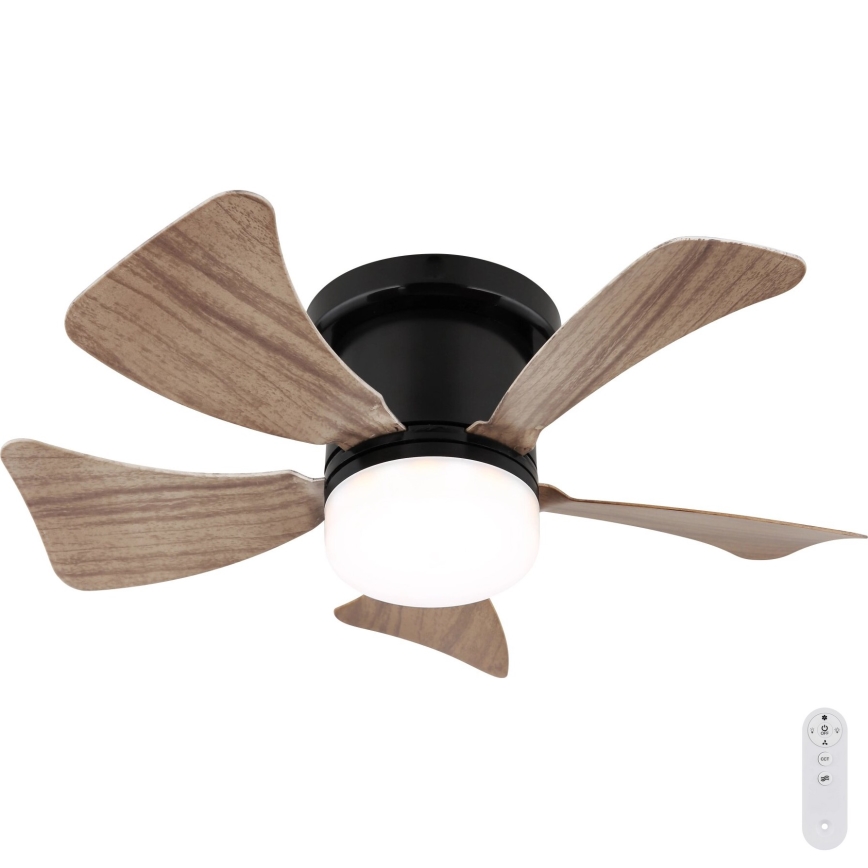 Globo - Ventilador de techo LED regulable LED/10W/230V 3000-6500K marrón + control remoto