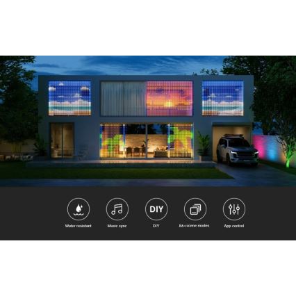 Govee - Cortina de luces RGBIC 520 LED 1,5x2m Wi-Fi IP65