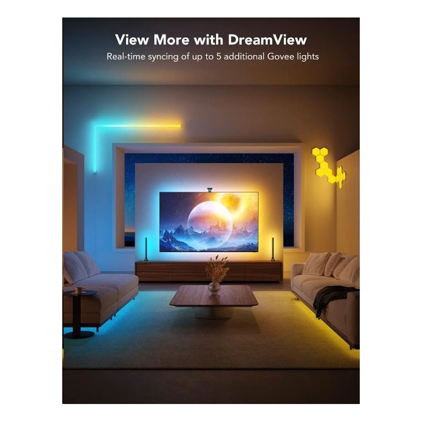 Govee - DreamView T2 DUAL TV 55-65" SMART LED retroiluminación RGBIC Wi-Fi + control remoto