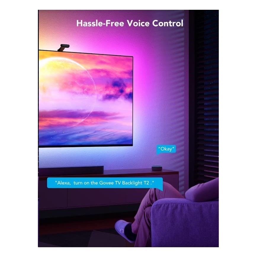 Govee - DreamView T2 DUAL TV 55-65" SMART LED retroiluminación RGBIC Wi-Fi + control remoto