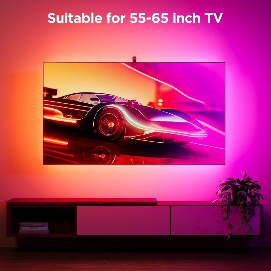 Govee - Iluminación trasera 3S Netflix TV 55-65" Iluminación LED SMART RGBICW Wi-Fi + control remoto
