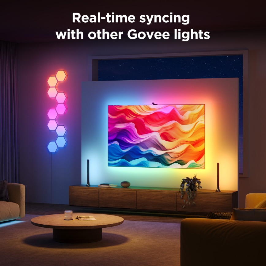Govee - Iluminación trasera 3S Netflix TV 55-65" Iluminación LED SMART RGBICW Wi-Fi + control remoto