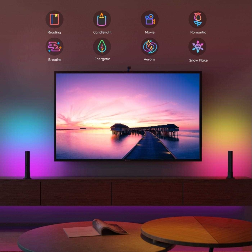 Govee - JUEGO 2x Flow PRO SMART LED TV & Gaming - RGBICWW Wi-Fi