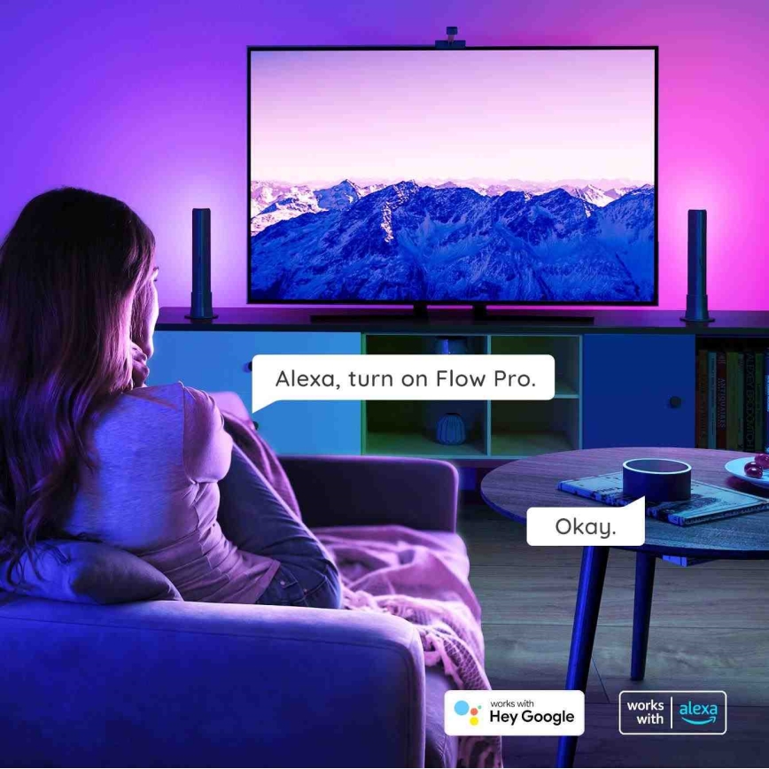 Govee - JUEGO 2x Flow PRO SMART LED TV & Gaming - RGBICWW Wi-Fi