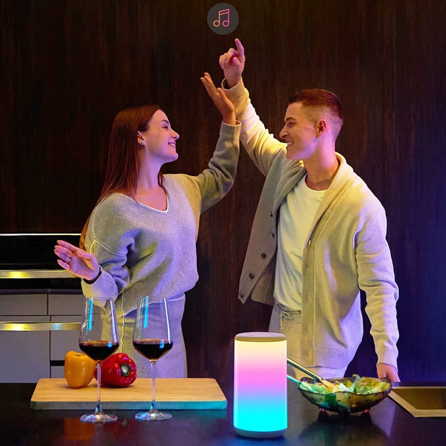 Govee - LED RGBIC Lámpara de mesa con dimmer AURA 2 2200-6500K Wi-Fi Matter