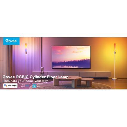 Govee - Lámpara de pie LED regulable CYLINDER SMART RGBICWW 2200-6500K