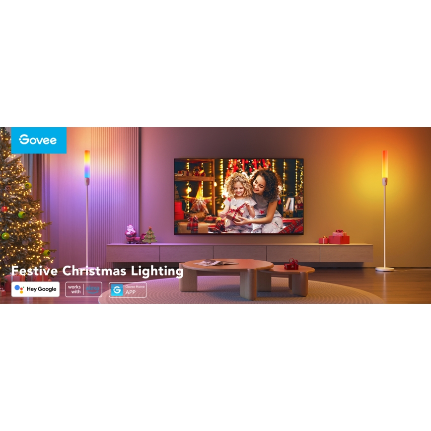 Govee - Lámpara de pie LED regulable CYLINDER SMART RGBICWW 2200-6500K