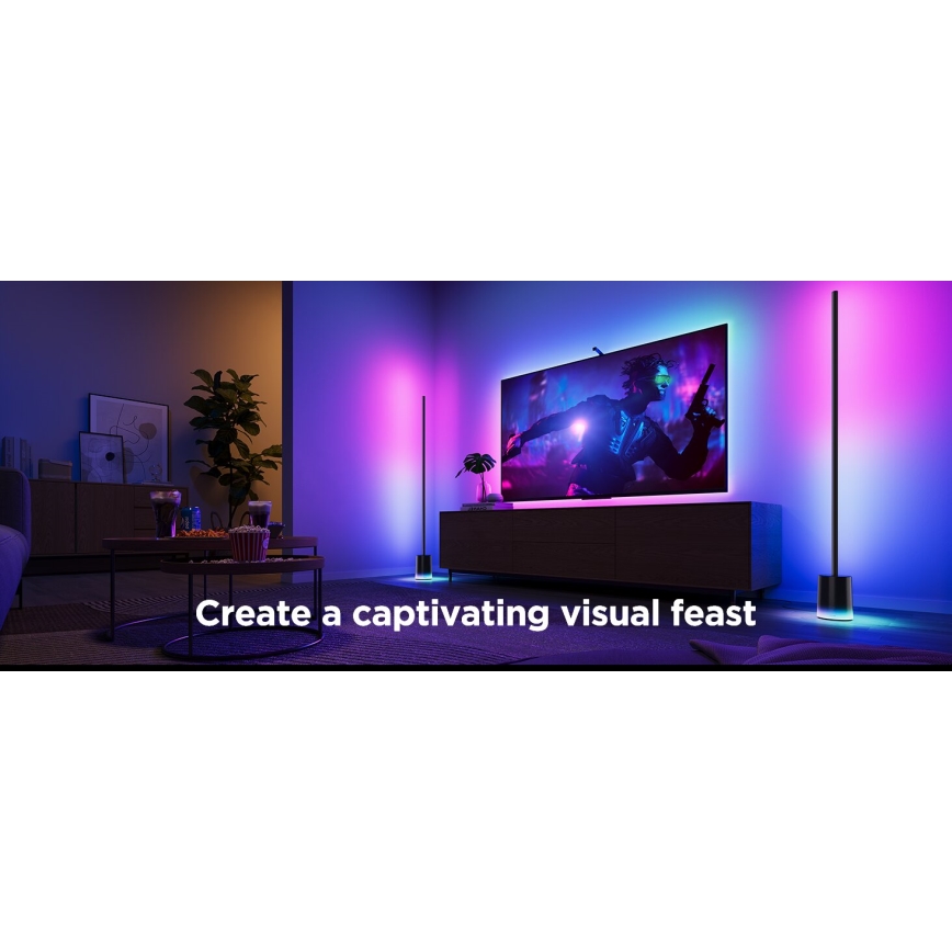 Govee - Lámpara LED de pie Inteligente MATTER LED RGBICWW 2200-6500K Wi-Fi + control remoto