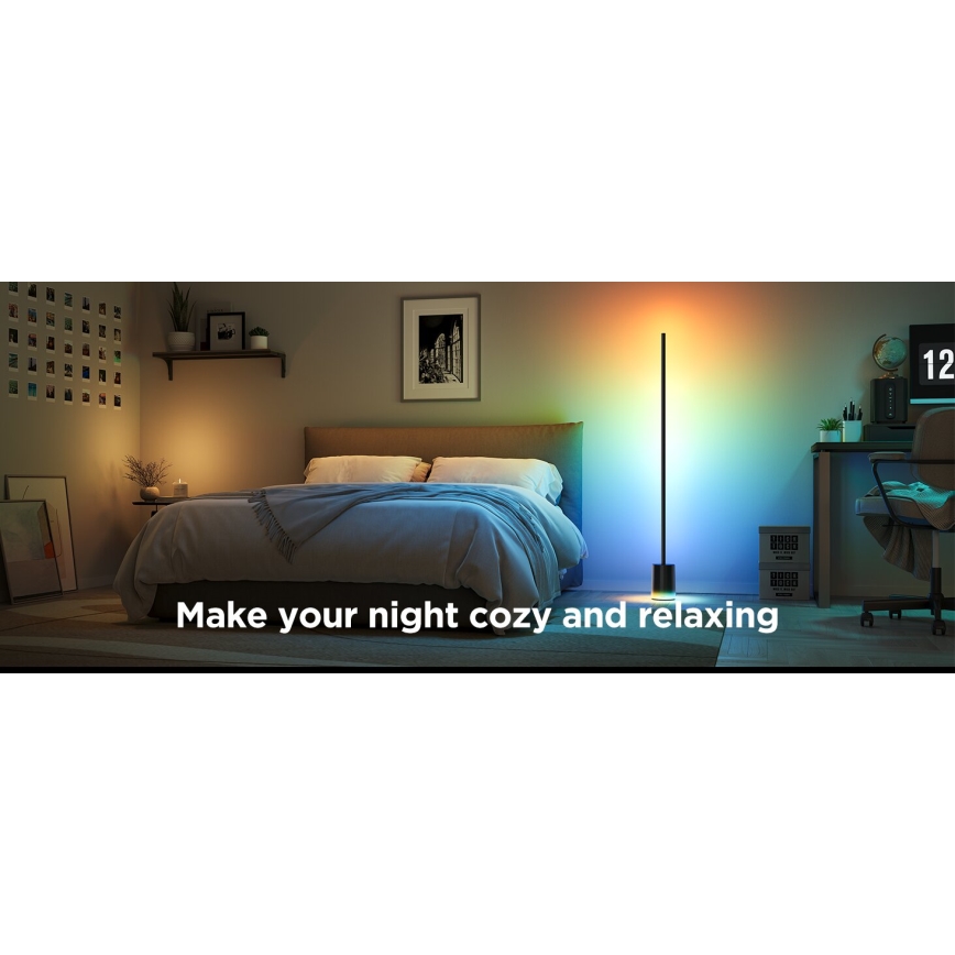Govee - Lámpara LED de pie Inteligente MATTER LED RGBICWW 2200-6500K Wi-Fi + control remoto