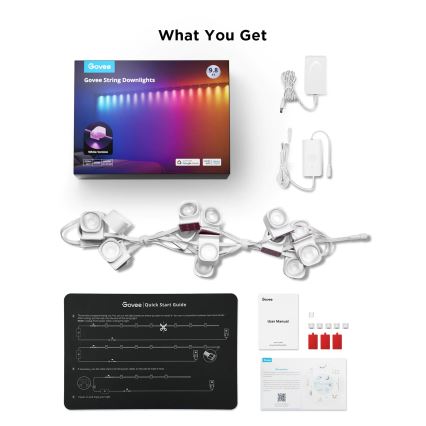 Govee - Lámparas colgantes de cadena LED RGBIC de 3m Wi-Fi