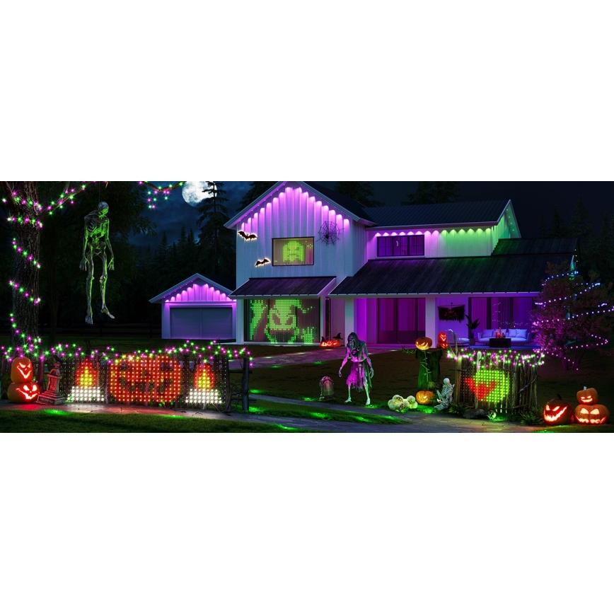 Govee - LED RGBIC Malla de iluminación exterior 143x85cm Wi-Fi Matter IP65