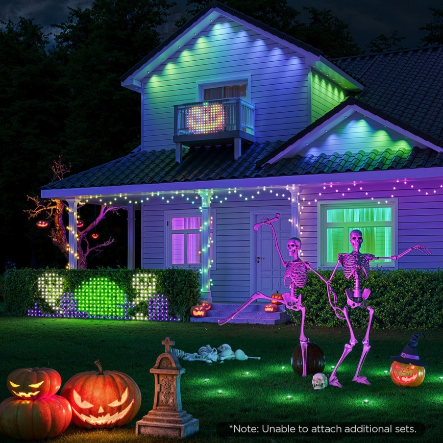 Govee - LED RGBIC Malla de iluminación exterior 143x85cm Wi-Fi Matter IP65
