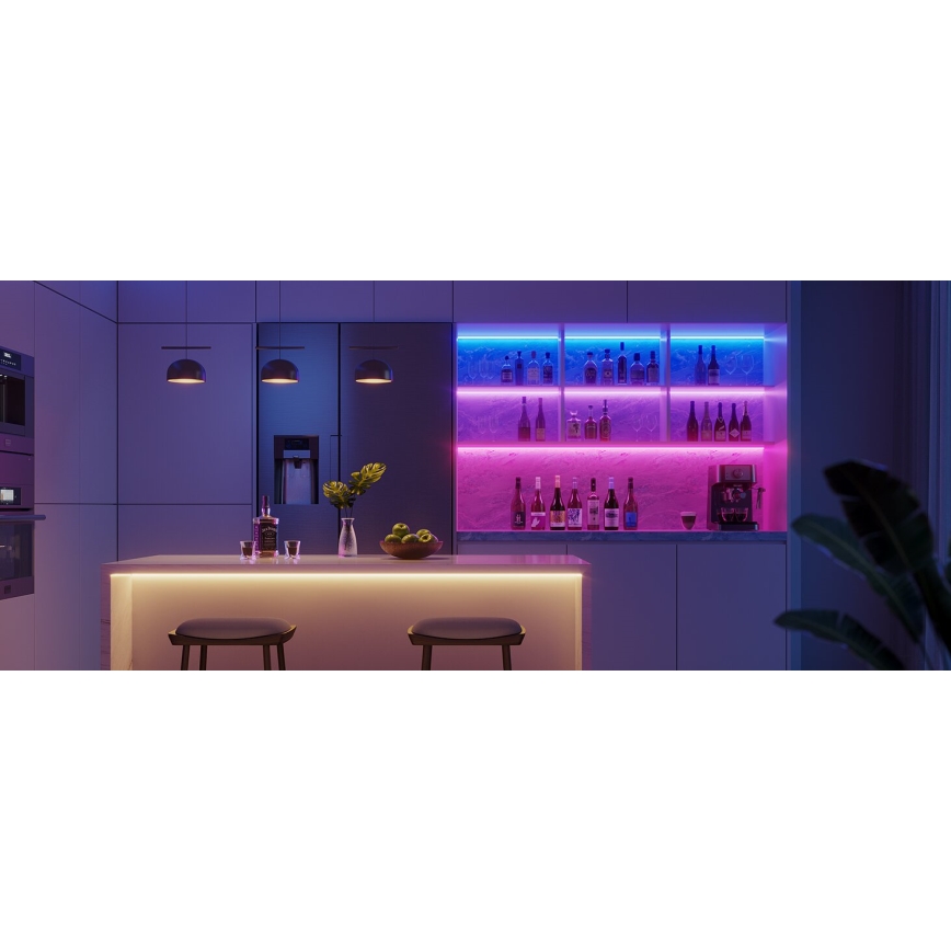 Govee - LED RGBICW Tira regulable COB 3780 diodos 3m Wi-Fi Matter