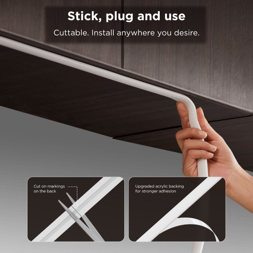 Govee - LED RGBICW Tira regulable COB 3780 diodos 3m Wi-Fi Matter