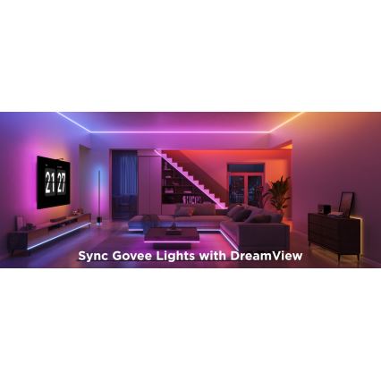 Govee - LED RGBICW Tira regulable COB 3780 diodos 3m Wi-Fi Matter
