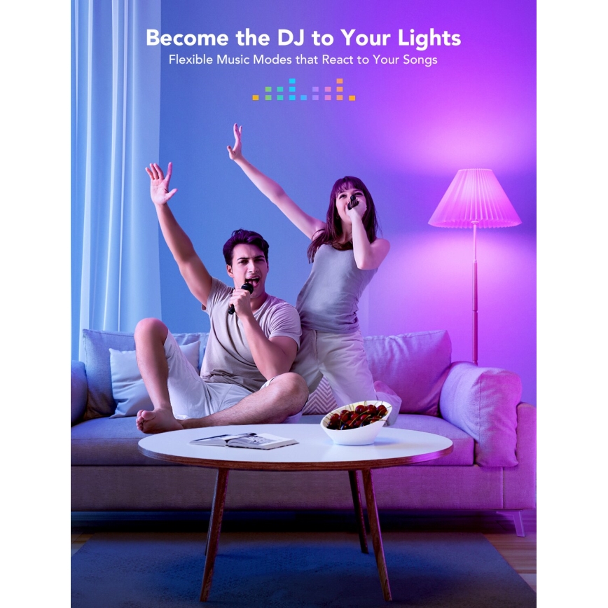 Govee - LED RGBWW Bombilla Inteligente E27/12W/230V 2700-6500K Wi-Fi