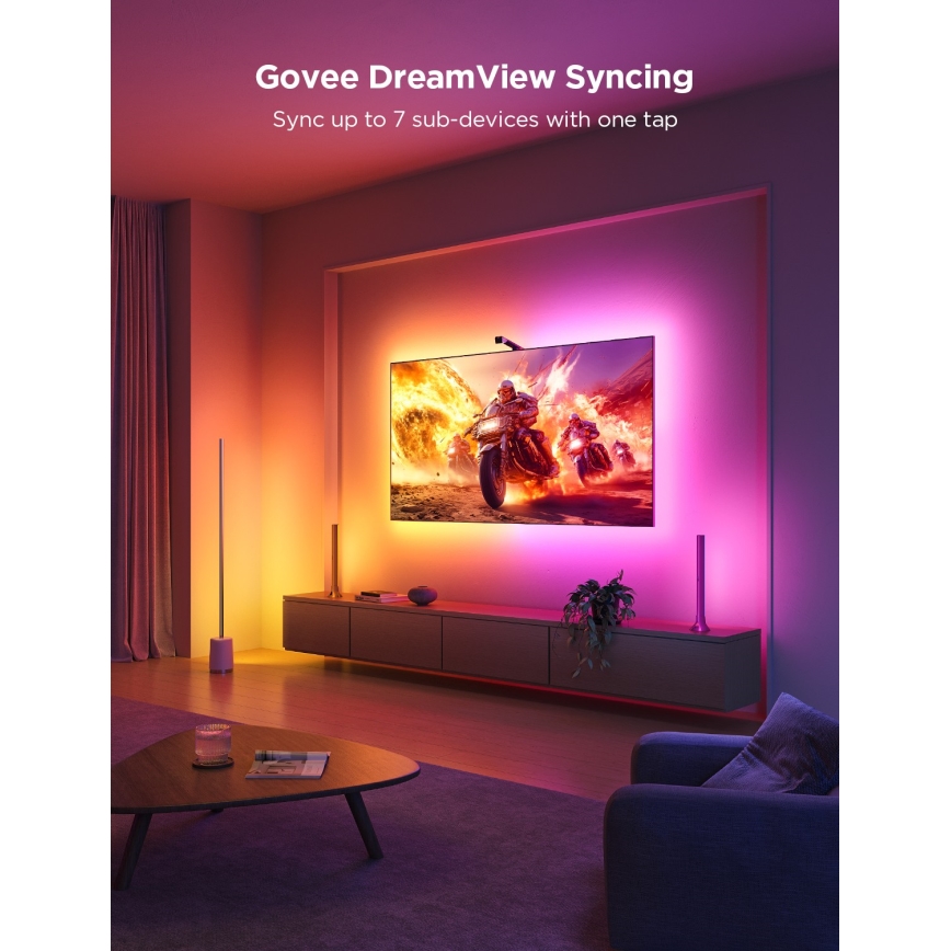 Govee - Luz de fondo para TV 3 Lite TV 75-85 pulgadas LED inteligente RGBICW Wi-Fi IP67
