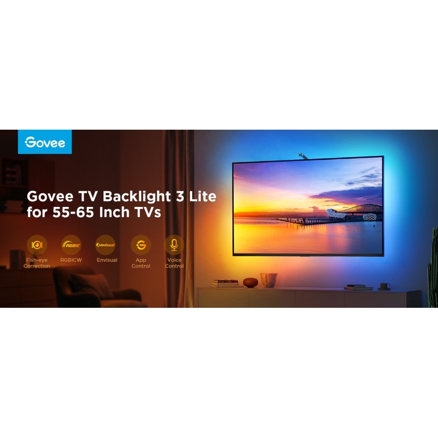 Govee - Luz de fondo para TV 3 Lite TV de 40-50" SMART LED RGBICW Wi-Fi IP67 + control remoto