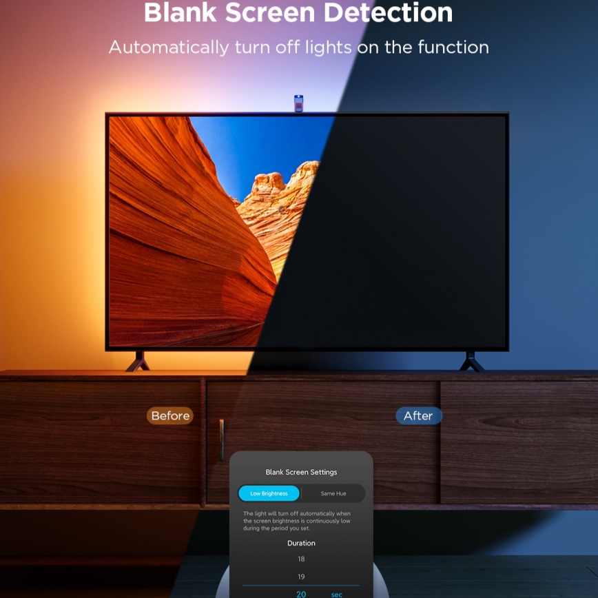 Govee - Luz de fondo para TV 3 Lite TV de 40-50" SMART LED RGBICW Wi-Fi IP67 + control remoto