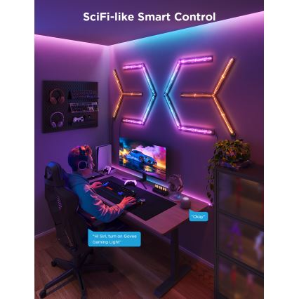 Govee - Luz de pared inteligente para juegos (4+1) RGBIC Wi-Fi