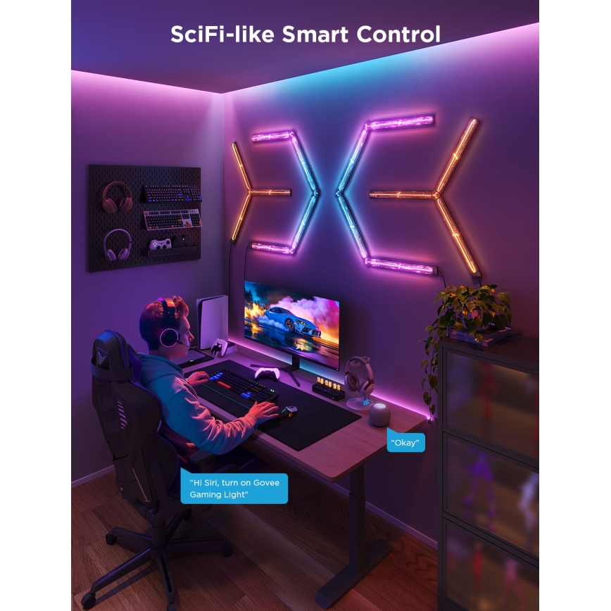 Govee - Luz de pared inteligente para juegos (4+1) RGBIC Wi-Fi