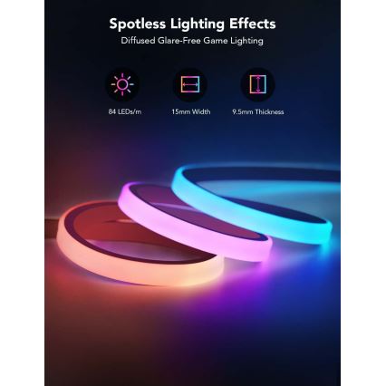 Govee - Neón LED retroiluminación de mesa 3m RGBIC Wi-Fi