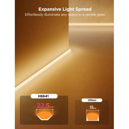 Govee - Neon MATTER LED Riel de esquina 5m RGBIC Wi-Fi