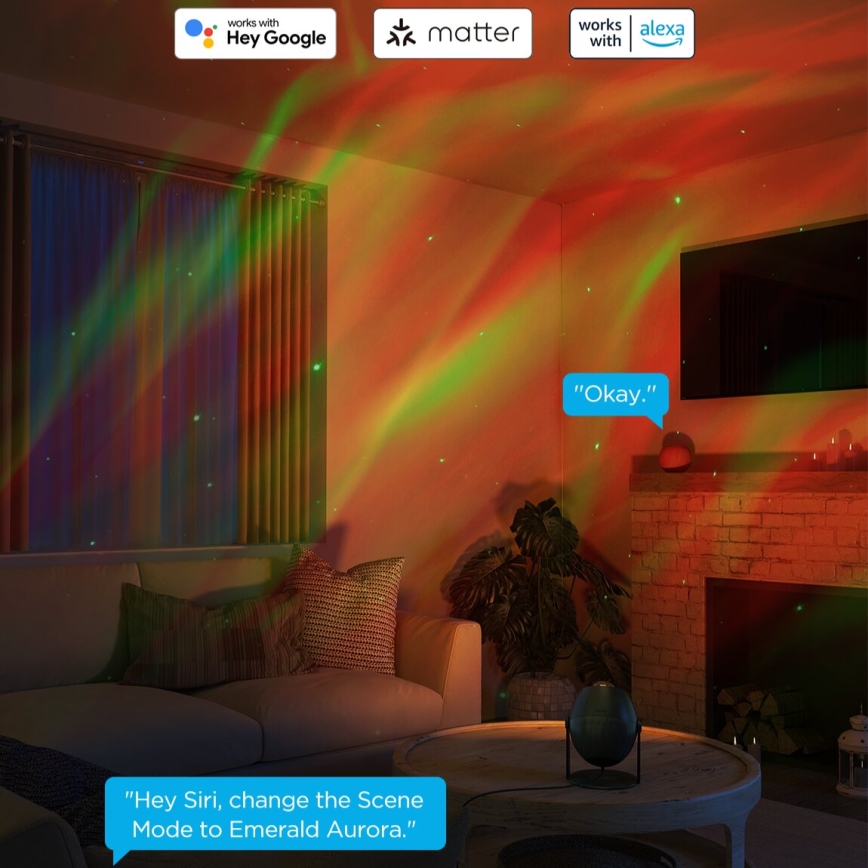 Govee - Proyector de luz Galaxy LED RGBW Wi-Fi Matter