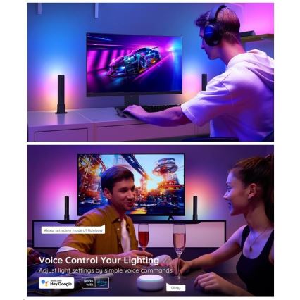 Govee - SET 2x Flow Plus SMART LED TV y Gaming - RGBICWW Wi-Fi