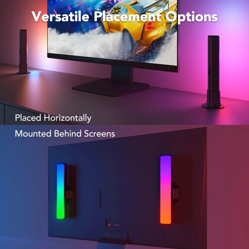 Govee - SET 2x Flow Plus SMART LED TV y Gaming - RGBICWW Wi-Fi