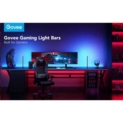 Govee - SET 2x Smart Gaming Wi-Fi LED RGBIC Panely + Smart Dual + control remoto