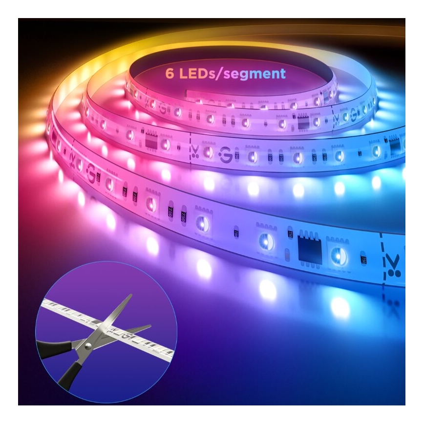 Govee - Tira de luz LED RGBWWIC regulable de extensión Strip Light 2 Pro de 1 m Wi-Fi Matter