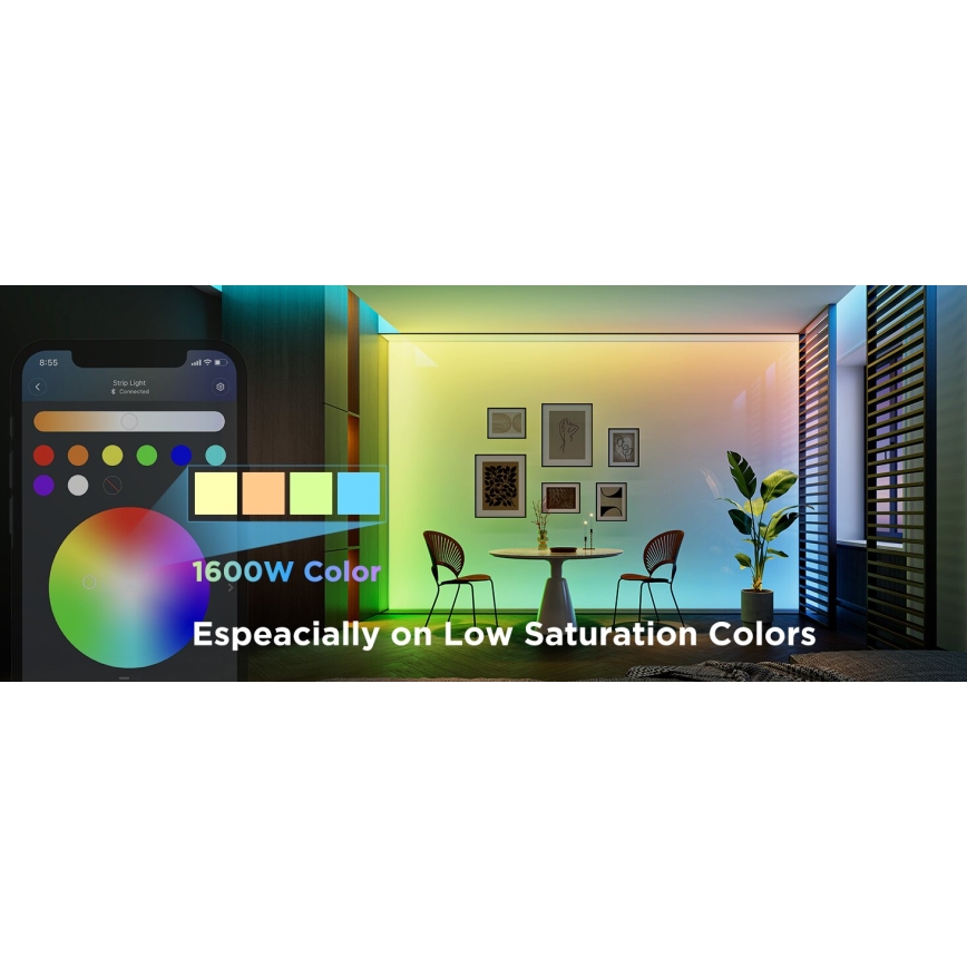 Govee - Tira de luz LED RGBWWIC regulable de extensión Strip Light 2 Pro de 1 m Wi-Fi Matter