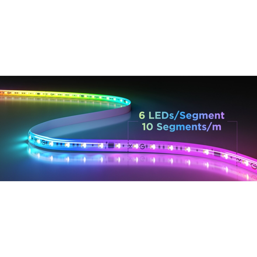 Govee - Tira de luz LED RGBWWIC regulable de extensión Strip Light 2 Pro de 1 m Wi-Fi Matter