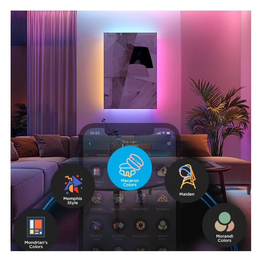 Govee - Tira de luz LED RGBWWIC regulable de extensión Strip Light 2 Pro de 1 m Wi-Fi Matter