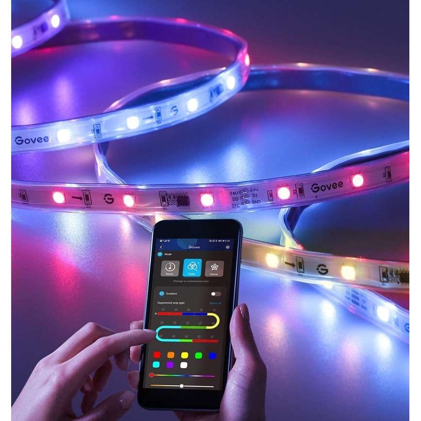 Govee - Tira LED exterior PRO SMART RGBICWW 10m Wi-Fi IP65