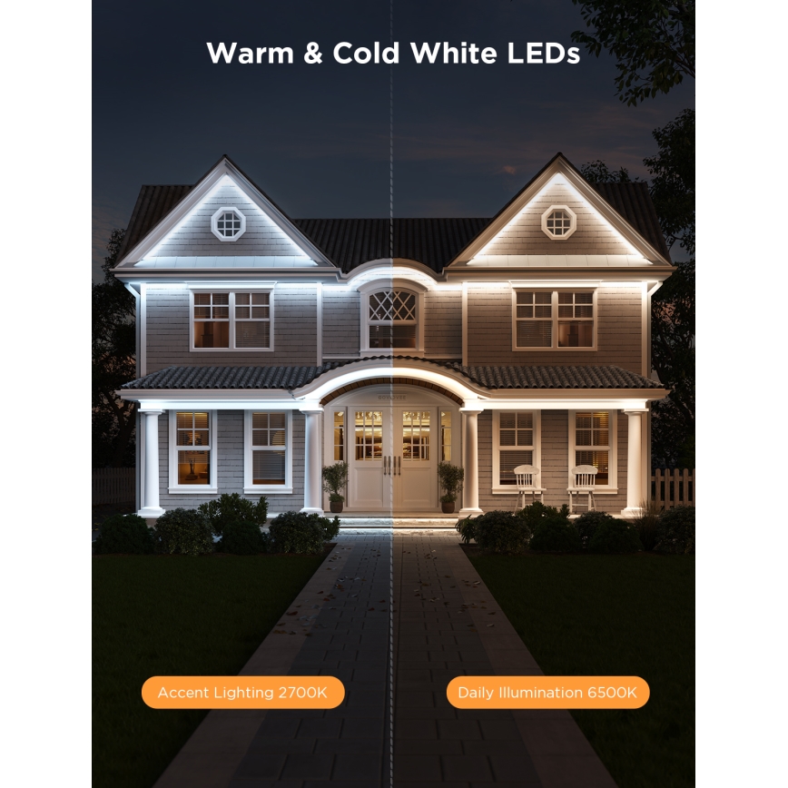 Govee - Tira LED exterior PRO SMART RGBICWW 10m Wi-Fi IP65