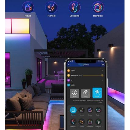 Govee - Tira LED exterior PRO SMART RGBICWW 10m Wi-Fi IP65